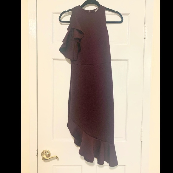 ASOS Cold Shoulder Ruffle Dress - Picture 2 of 3